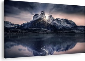 Tablou lacul cu munte (90x60 cm)