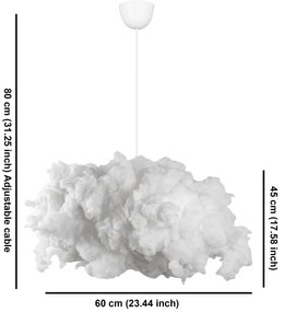 Lustră pe cablu SERENITY 1xE27/40W/230V alb