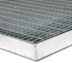 Covoraș metalic grilaj 50 x 100 x 3,3 cm, argintiu
