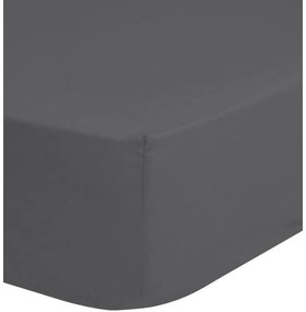 Cearșaf elastic din bumbac satinat HIP, 140 x 200 cm, gri