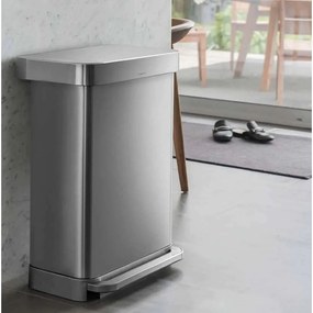 Coș de gunoi cu pedală din oțel inoxidabil 45 l - simplehuman