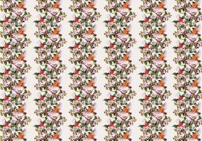 Fototapet - Păsări cu flori (152,5x104 cm)