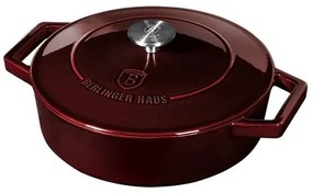 Oală fontă Berlinger Haus BurgundyLine, cu capac , 26 cm