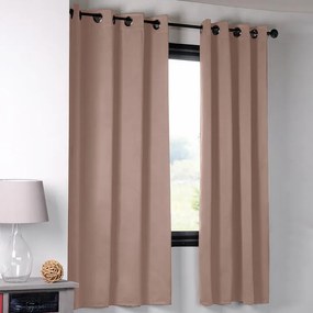 Draperie groasă blackout NOTTE pudră 135 x 180 cm set 2 buc