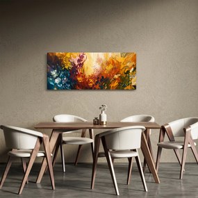 Tablou - pictură abstractă de flori (120x50 cm)