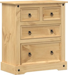 vidaXL Dulap cu sertare „Corona”, 80x43x91 cm, lemn masiv de pin