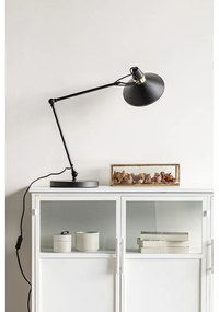 Veioză neagră cu abajur din metal (înălțime 70 cm) Jona – White Label