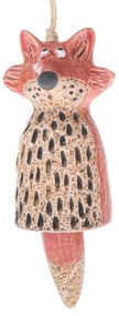 Clopot suspendat din ceramică Fox, 6,7 x 12,3 x6,4 cm