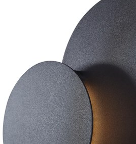 Lampă de perete modernă neagră incl. LED cu 3 trepte de intensitate luminoasă 5 lumini - Sunrise