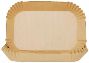 Set 100 buc. hartie de copt pentru friteuza AirFryer Klausberg KB 7783, 22x14 cm, Pana la 220°C, Neaderent, Bej