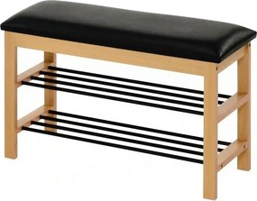 Pantofar ST11, negru/stejar, 81x31x48 cm