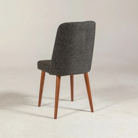 Scaun de sufragerie Vina Anthracite and Walnut