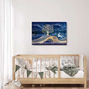 Tablou - Cerbi în luna plină (90x60 cm)