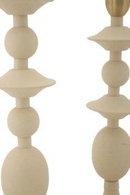 Mauro Ferretti Set Suport Lumanare Gemini Crem 2 Bucăți Cm Ø10X29-10X31 | Aosom Romania