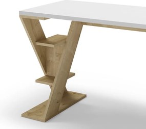 Birou cu blat alb 60x137 cm Butterfly – Marckeric