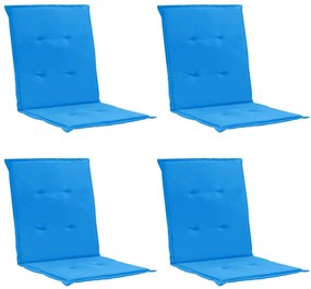 vidaXL Perne scaun de grădină, 4 buc., albastru, 100 x 50 x 3 cm