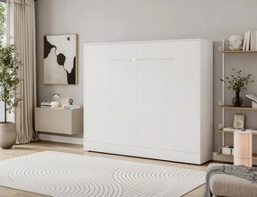 Pat rabatabil Devesto Horizontal Wall 140 alb, 200x140 cm – Alb