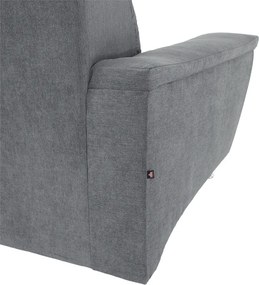 Colţar extensibil, material textil gri, model dreapta, SANTIAGO