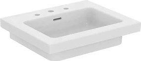 Lavoar pe mobilier Ideal Standard Atelier Extra alb lucios cu 3 orificii baterie 61 cm