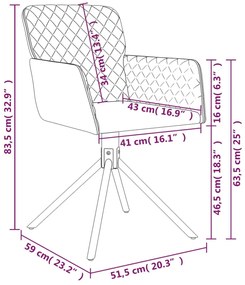 Scaune de bucatarie pivotante, 2 buc., galben, catifea 2, Galben