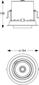 Ideal Lux - Spot LED încastrat NOVA LED/20W/230V Ø 15,4 cm alb