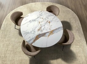Masa rotunda design LUX Porcelain Marble 140cm