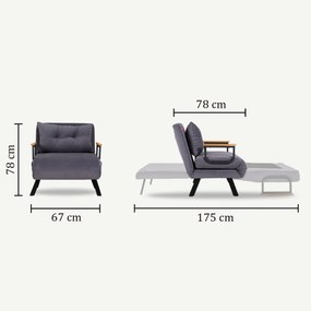 Scaun Sando Single Dark Grey