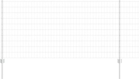 vidaXL Gard cu Stâlp Argintiu 1 x 10 m Oțel