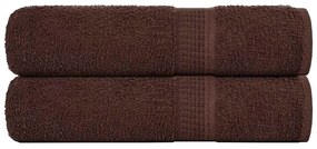vidaXL Prosoape de duș 2 buc maro 70x140 cm 360 g/m² 100% bumbac