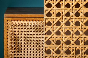 Dulap design oriental din lemn si bambus, Bamboo Lounge 140cm A-39821 VC