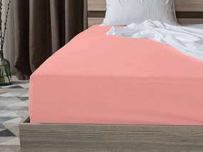 Cearsaf Jersey EXCLUSIVE cu elastic coral 90 x 200 cm