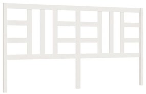 817861 vidaXL Tăblie de pat, alb, 206x4x100 cm, lemn masiv de pin