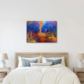 Tablou - Coroane de copac de toamnă, impresionism modern (70x50 cm)