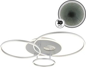 Globo 48466-54A-LED Plafonieră reglabilă INVERTINA 54W/230V 90x70 cm argintie + telecomandă
