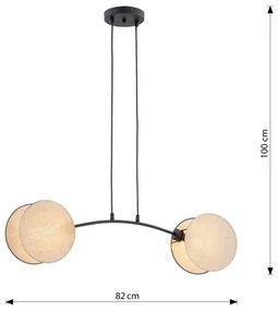 Lustră pe cablu MOTIF 2xE27/15W/230V bej