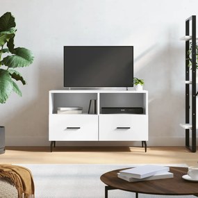 Comoda TV, alb, 80x36x50 cm, lemn prelucrat