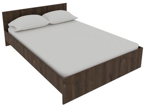 Pat Remi, 200 x 140 cm, saltea spuma inclusa, Stejar Bronz