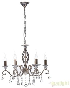 Candelabru elegant design clasic cu 6 brate Grace bronz MYRC247-PL-06-R