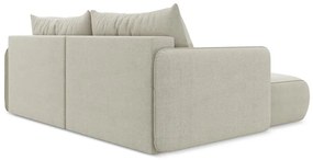 Colțar crem extensibil/cu spațiu de depozitare (cu colț pe partea stângă) Nanea – Makamii