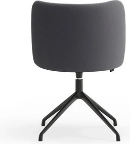 Scaun de sufragerie gri închis tapițat Mogi – Teulat