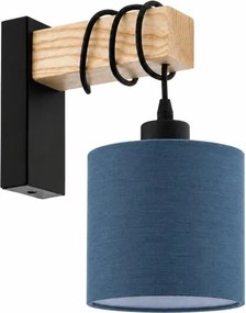 BRILAGI - Aplică de perete NUBILA 1xE27/60W/230V maro/negru/albastru închis