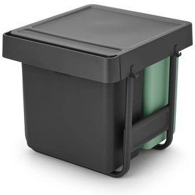 Coș de gunoi verde mentă/gri închis de reciclat/ încorporat din plastic 40 l Sort&amp;Go – Brabantia