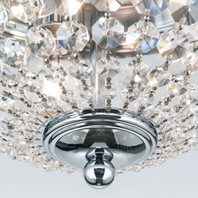 Plafonieră de cristal Orion DLU 1840/35 PLAFOND 3xE27/40W/230V d. 35 cm crom