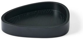 Cutie de depozitare neagră din lemn, decorativă 18x16x3 cm Curve M – LIND DNA