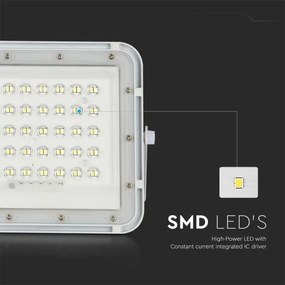 Proiector LED solar de exterior LED/10W/3,2V IP65 6400K alb + telecomandă