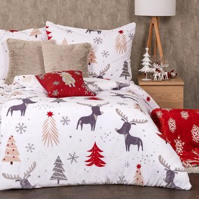 Lenjerie de pat din micro-flanelă 4Home Cute reindeer, 140 x 220 cm, 70 x 90 cm