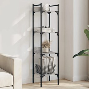 vidaXL Bibliotecă 4 niveluri, gri sonoma 35x30x138,5 cm lemn prelucrat