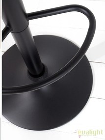 Set de 2 scaune de bar cu tapiterie din microfibra Portland maro vintage A-38456 VC