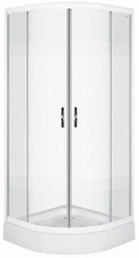 XENIA80 Cabină de duș curbată XENIA, dimensiuni 80x80x195 cm