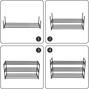 Dulap negru pentru incaltaminte VARIO 92x55 cm
